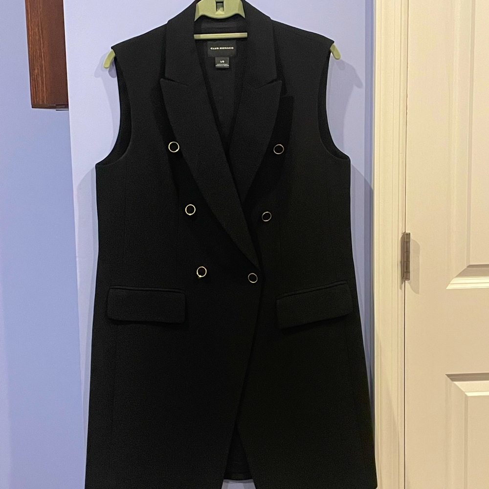 Club Monaco sleeveless blazer